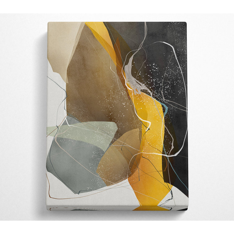 Metro Lane Gold And Black - No Frame Art Prints on Canvas | Wayfair.co.uk